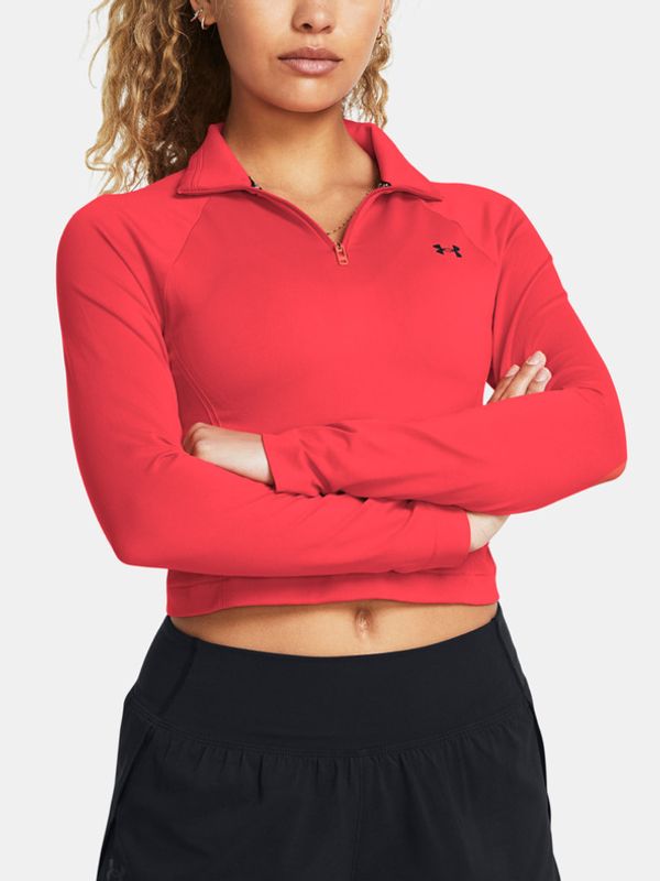 Under Armour Under Armour Vanish Seamless 1/4 Zip Crop Majica crvena