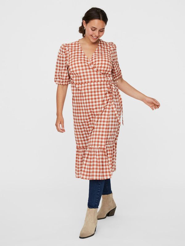 Vero Moda Curve Vero Moda Curve Tamitta Haljina smeđa