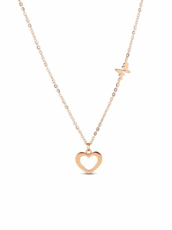 Vuch Vuch Glimmer Rose Gold Ogrlica ružičasta