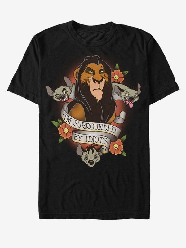 ZOOT.Fan ZOOT.Fan Disney Scar I am surrounded by Idiots Majica crna