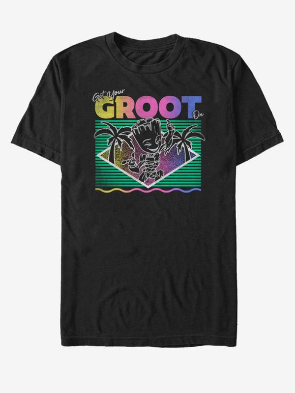 ZOOT.Fan ZOOT.Fan Marvel Get Your Groot On Strážci Galaxie Majica crna