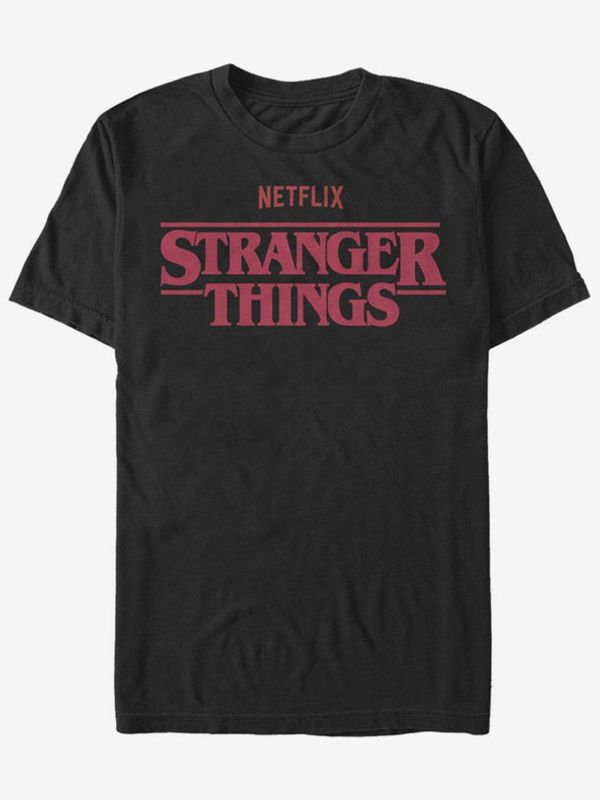 ZOOT.Fan ZOOT.Fan Netflix Logo Stranger Things Majica crna