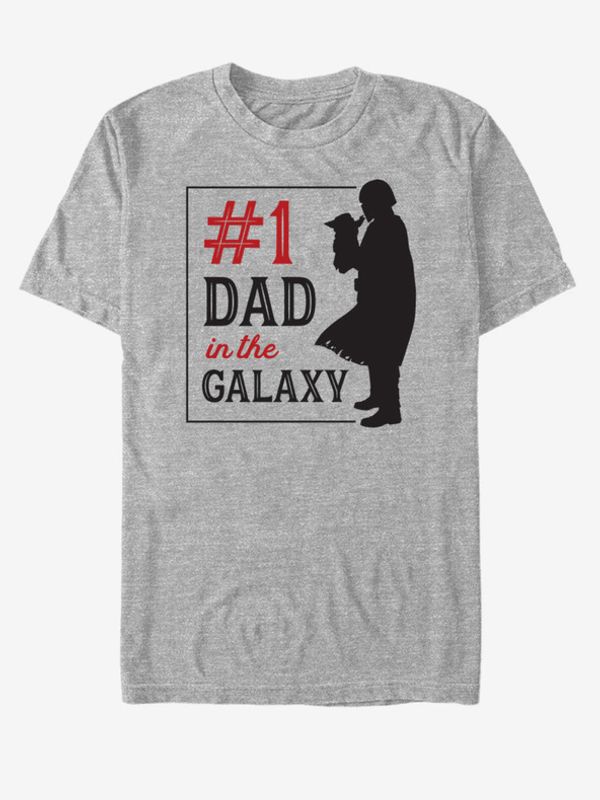 ZOOT.Fan ZOOT.Fan Star Wars Mando Silhouette Majica siva