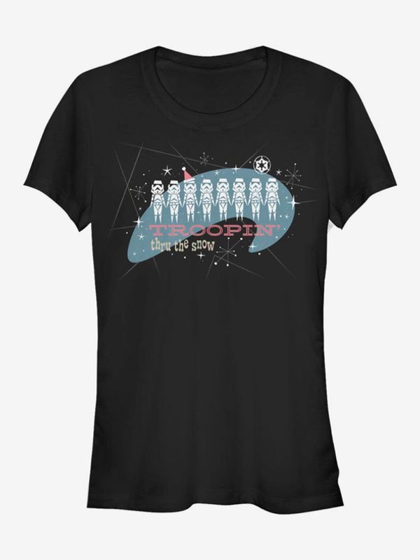 ZOOT.Fan ZOOT.Fan Star Wars Stormtroopeři - Troopin Thru the Snow Majica crna