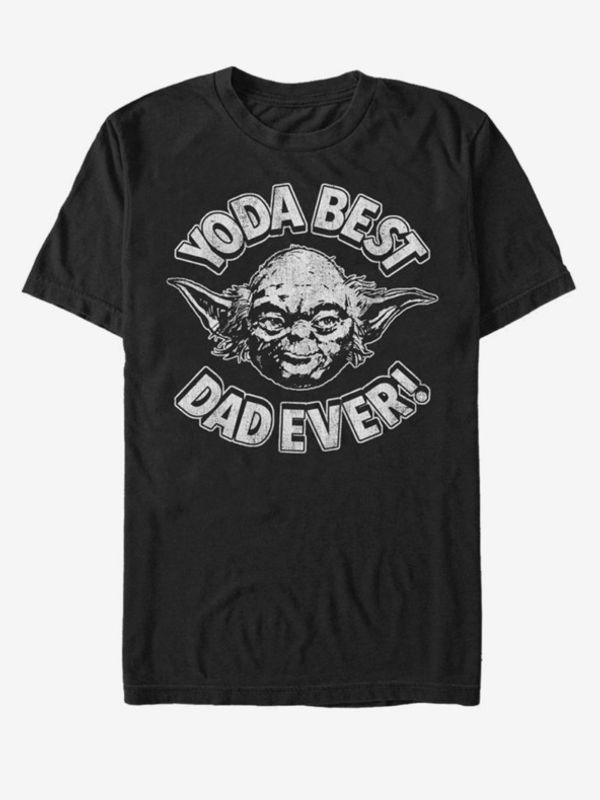ZOOT.Fan ZOOT.Fan Star Wars Yoda Best Dad Majica crna